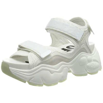 Abbildung von Buffalo Vegan Binary Plateausandalette, Damen, Größe: 39, White Schuhe