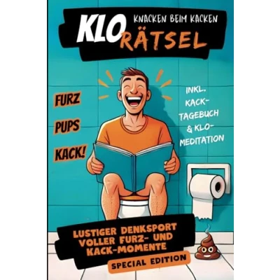Abbildung von Klo Rätsel knacken beim Kacken: Lustiger Denksport voller Furz und Kack Momente inkl. Fun Facts, Tagebuch u.v.m. Das beliebte Geschenk für Männer Frauen mit Humor