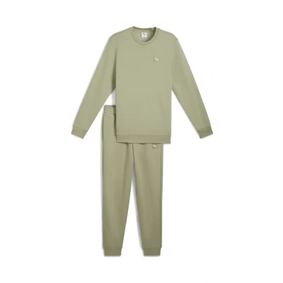 Abbildung von PUMA Essentials Elevated Crew Sweat Suit Men, Kleidung, Lux Army, L