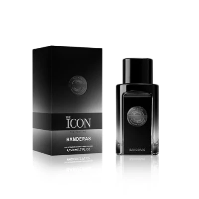 Abbildung von Banderas The ICON by Eau de Perfume for Men Long Lasting Virile, Elegant, Trendy and Sexy Scent Wood, Amber, Sandalwood Notes Ideal Special Events 50ml