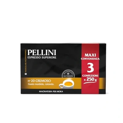 Abbildung von Pellini Caffè für Espressokanne Gusto Cremoso Nr. 20 zu je 3X250 g
