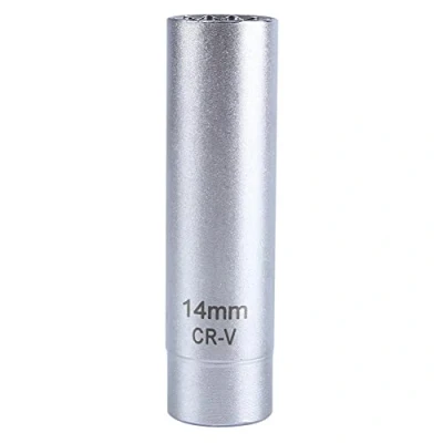 Abbildung von Keenso Auto Zündkerzen Entfernungswerkzeug, 14mm Zündkerzenschlüssel Ratschschlüssel Stecker