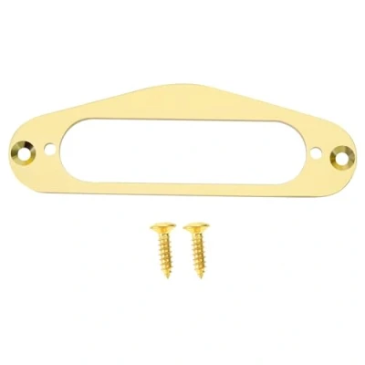 Abbildung von LT Easiyl Metall Gitarren Single Coil Kartuschen Installationsring mit Schraubkartuschen Abdeckungsteil Kompatibel Fender Stratocaster Strata Gitarre Gold