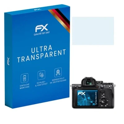 Abbildung von atFoliX Schutzfolie kompatibel mit Sony Alpha a7R IV Folie, ultraklare FX Displayschutzfolie (3X)