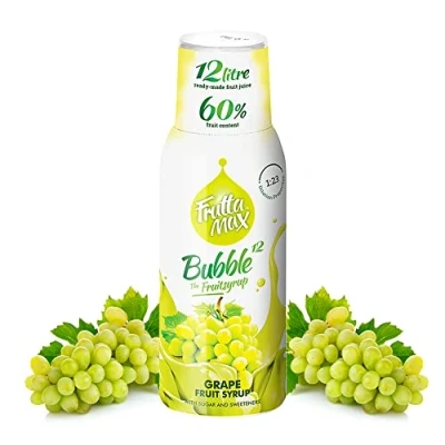 Abbildung von FruttaMax Traube Getränkesirup Frucht sirup Konzentrat weniger Zucker mit 60% Fruchtanteil für Soda Maschine geeignet 500ml