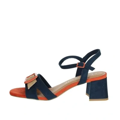 Abbildung von MARCO TOZZI Damen Sandalen mit Absatz Schnalle Bequem, Blau (Navy Comb), 41 EU