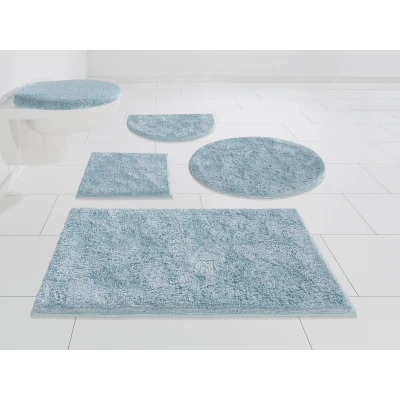 Abbildung von my home Badematte &quot;Jos&quot;, Höhe 22 mm, rutschhemmend beschichtet, fußbodenheizungsgeeignet schnell trocknend, Badematten in Pastell Farben, Badteppich als 3 teiliges Set erhältlich