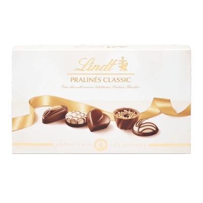 Abbildung von Lindt Schokolade Pralinen Für Kenner Classic 2 x 125 g Pralinés Schachtel mit 12 in 7 köstlichen Sorten und ohne Alkohol Pralinengeschenk Schokoladengeschenk