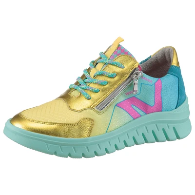 Abbildung von Waldläufer H BIGGI Keilsneaker, Schnürer, Halbschuh, Freizeitschuh mit Kontrastnaht, Weite