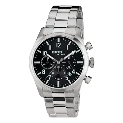 Abbildung von Breil Tribe Herren Chronograph Classic Elegance Edelstahl Silber Schwarz 42mm, Wasserdichtigkeit: 5 Bar, EW0227