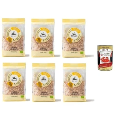 Abbildung von 6x Alce Nero Farro Bio Perlkern*. *Biologisch 400gr + Italian Gourmet polpa 400g