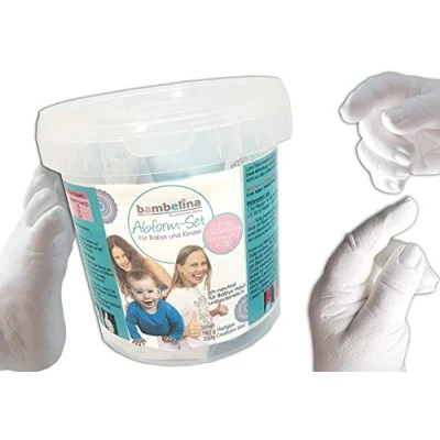 Abbildung von bambelina 3D Baby Gipsabdruck Set Hand und Fuß Kind Handabdruck oder Fußabdruck für ca.3 4 Säuglingshände