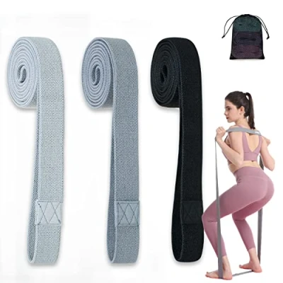 Abbildung von JIGOOPLEY Widerstandsbänder Krafttraining Elastic Band Fitness Bänder Stoff Lang, 3er Resistance Bands Set Trainingsband Sport Fitnessband Widerstandsband, Calisthenics Gymnastikbänder Home Gym