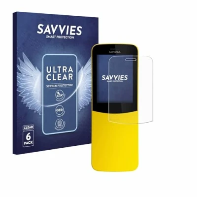 Abbildung von Savvies 6 Stück Schutzfolie für Nokia 8110 Displayschutz Folie Ultra Transparent