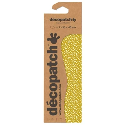 Abbildung von Decopatch Décopatch C862C Packung mit 3 Blatt Papier gleichen Musters, Nr. 862, praktisch und einfach zum Verwenden, ideal für Ihre Pappmachés Bastelprojekte, 1 Pack