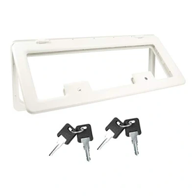 Abbildung von wamovo Wohnwagen &amp; Wohnmobil Serviceklappe 3 Größen zur Auswahl Weiss inkl Schließung Staufachklappe (840x345 mm)