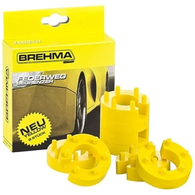 Abbildung von BREHMA Federwegbegrenzer Yellow Stick 22mm 8er Set universell Mit 6 Fach Positionierung Federwegsbegrenzer