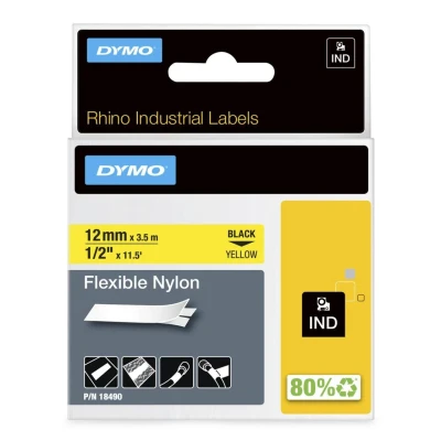Abbildung von Dymo 18490 (S0718080) (12 mm) Schwarz bis gelb Tape