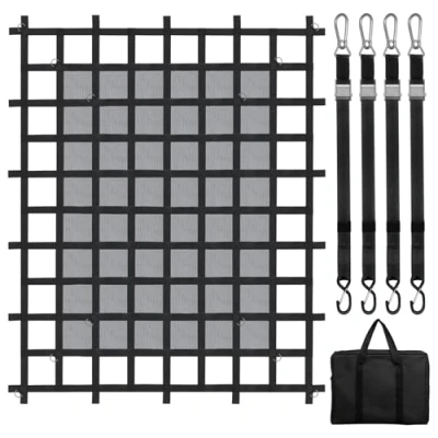 Abbildung von VEVOR Frachtnetz LKW Ladeflächennetz Gepäcknetz Transportnetz 183x145cm 680kg
