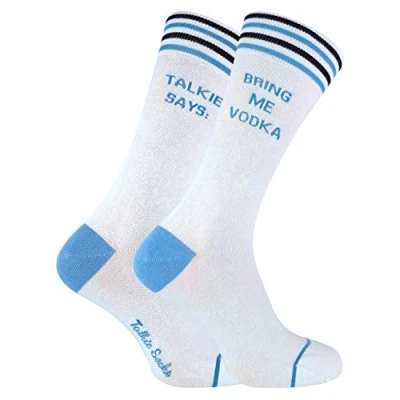 Abbildung von TALKIE Herren Baumwolle Witzig Lustig Bring Mir Bier/Wodka Socken mit Motiv (39 45 eur, Me Vodka)