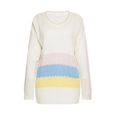 Abbildung von ALARY Women&#039;s Damen Strick Pullover 15426478 AL01, Weiss Rosa Gelb, XS/S Sweater