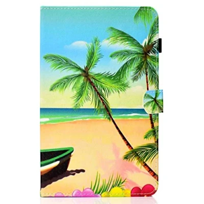 Abbildung von CXTCASE Hülle für Galaxy Tab A/A6 10,1 2016 SM T580/T585 Folio Intelligent Ständer Smart Cover Ultra Schlank Tablette Case Schutzhülle Samsung A6 T580/T585,Strand