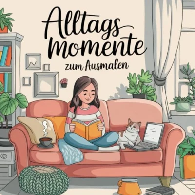 Abbildung von Alltagsmomente zum Ausmalen: Ein charmantes Malbuch für Teenager und Erwachsene mit Motiven kreative Auszeiten Stressabbau