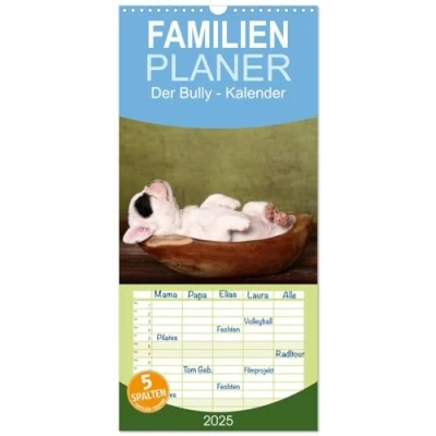 Abbildung von Familienplaner 2025 Der Bully Kalender hoch mit 5 Spalten (Wandkalender, 21 cm x 45 cm), CALVENDO