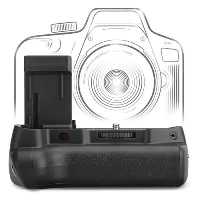 Abbildung von CELLONIC® Batteriegriff BG E10 für Canon EOS 1100D, 1200, 1300D, 2000D, Kiss X50 Akkugriff LP Battery Grip Kamera Hochformatgriff, Multifunktions Handgriff, Vertical