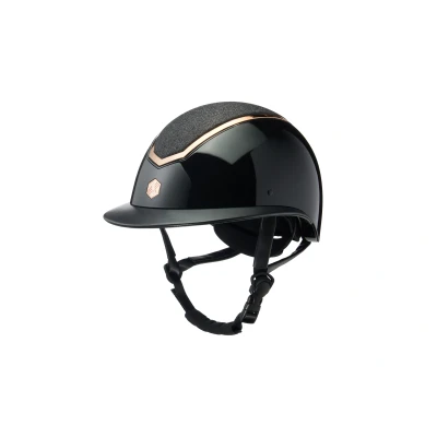 Abbildung von Charles Owen Reithelm Kylo Sparkly Wide Peak Black Gloss/Rose Gold 56 58cm