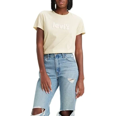 Abbildung von Levi&#039;s Damen The Perfect Tee T Shirt,Poster Logo Tofu,XS