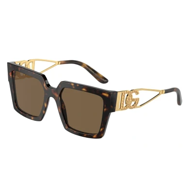 Abbildung von Dolce&amp;Gabbana Unisex Sonnenbrille, Größe: 53, Havana