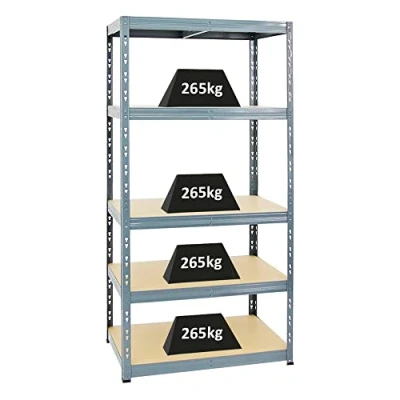 Abbildung von PROREGAL Schwerlastregal Tiger Grau 180x90x60cm für Gesamtlast 1365kg Kellerregal, Steckregal, Garagenregal, Lagerregal