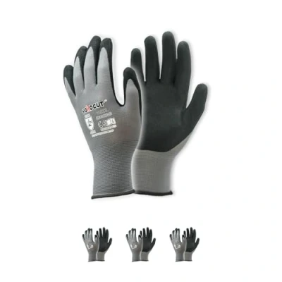 Abbildung von YOKOCUT Arbeitshandschuhe für Mechaniker, Elektriker, Montagehandschuhe, Werkstatt, gartenhandschuhe, kfz, mit Rutschfeste &amp; Touchscreen Funktion, 3 Paar Nitril Handschuhe Herren (Größe 11/XXL)