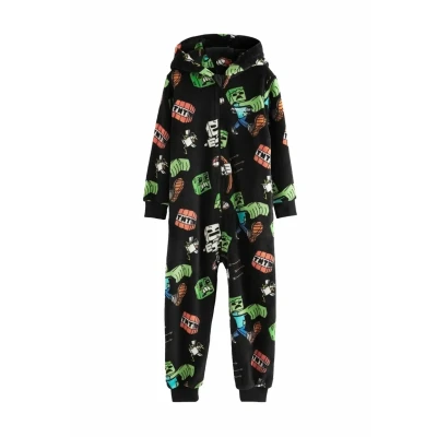 Abbildung von Next ALL IN ONE Regular FIT Strampler für Kinder, Größe: 110, Black green minecraft