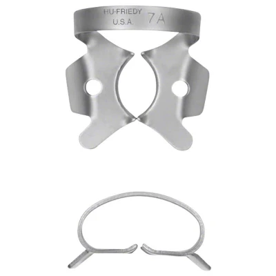 Abbildung von Kofferdam Klammer Satin Steel Figur 7A UK Molaren Stück