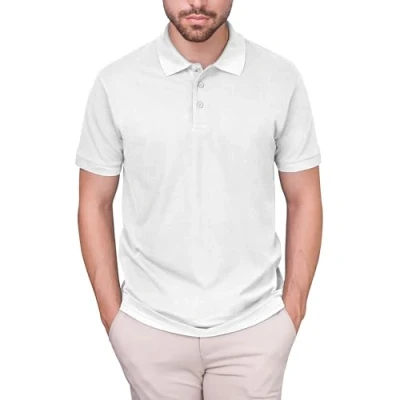 Abbildung von HRM Herren Luxury Polo, weiß, Gr. XL I Premium Polo Shirt aus 100% Baumwolle Basic Polohemd bis 60C farbecht waschbar Hochwertige &amp; nachhaltige Bekleidung