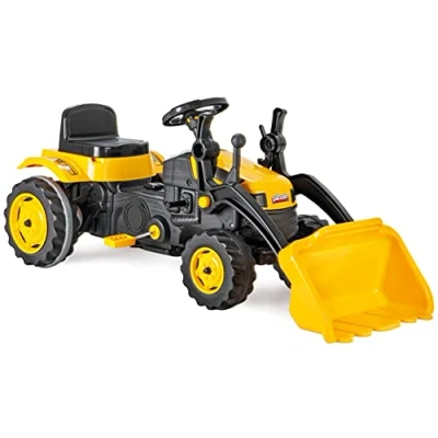 Abbildung von Siva Trettraktor Kindertraktor Gelb mit Schaufel Pedale Sitzverstellung