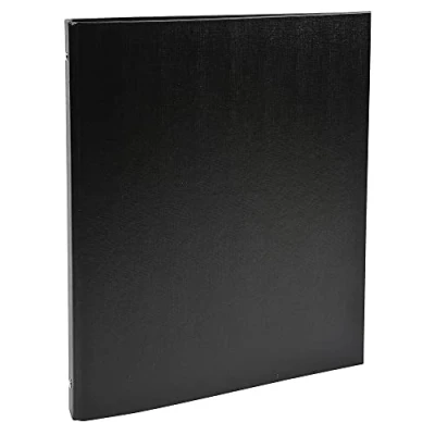 Abbildung von Exacompta 51151SE Ringbuch (aus festem Karton 1,8 mm PP kaschiert, 4 Ringe 15 mm, Rücken 20 für Format DIN A4, 21 x 29,7 cm) schwarz