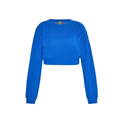 Abbildung von myMo Cobranded WITH Ebeeza Strickpullover, Damen, Größe: 42, Kobaltblau