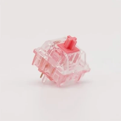 Abbildung von DucKey KTT Strawberry Switch V2, 5Pin Linearer Rosafarbener Klar Vorgeschmierter Schalter für Mechanische Tastaturen (Size : 70PCS)