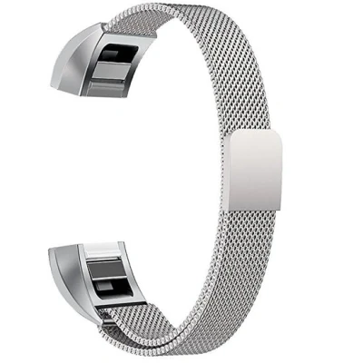 Abbildung von FitBit Alta HR Milanaise Armband Größe: Groß Silber