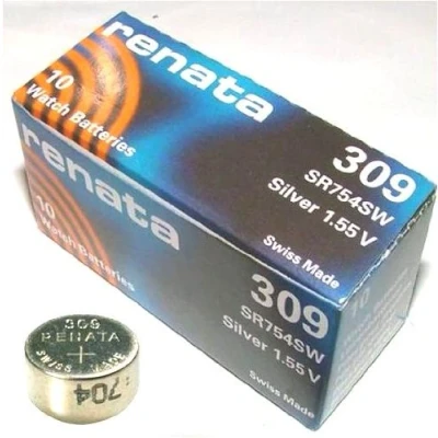 Abbildung von Renata Uhrenbatterie SP 309 ///; (393+) SR754SW (SR48,AG5,LR48);1 Pack