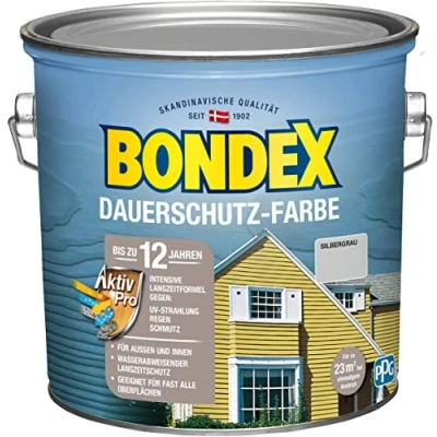 Abbildung von Bondex Wetterschutzfarbe Dauerschutz Farbe Außen Holzfarbe, 2,5 l, 11 Farben, Hochdeckend