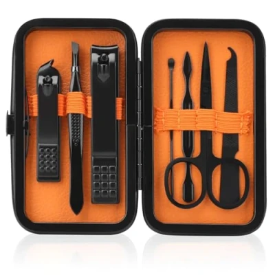Abbildung von Maniküre Set Männer Nagelknipser Persönliche Pflege Nagelpflege Kits Reise Pediküre Kit Basic Werkzeug Geschenk für Familien Kollegen Freunde