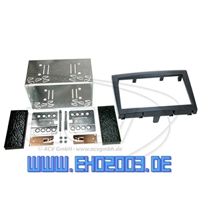 Abbildung von 2 DIN Radioeinbauset Blende Radioanschlusskabel Antennenadapter Komplettset für Porsche Boxster 987 Facelift 2009 2012 schwarz