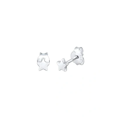 Abbildung von Elli Basic STAR Ohrringe für Kinder, Größe: One Size, Silber