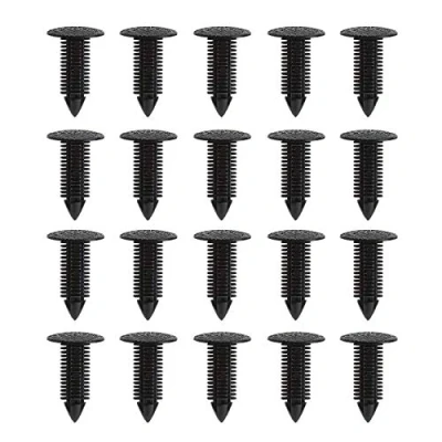Abbildung von Be In Your Mind 20 Stück Tannenbaum Auto Zierleisten Clips zum Aufstecken aus Kunststoff, schwarz, für Kotflügel, Stoßstange, Dachverkleidung