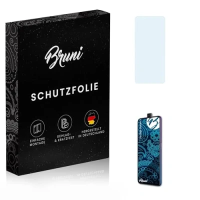 Abbildung von Bruni Schutzfolie kompatibel mit Oppo Realme X Folie, glasklare Displayschutzfolie (2X)
