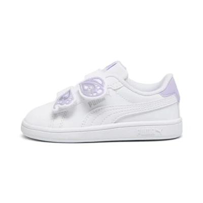 Abbildung von Puma Smash 3.0 BFLY V INF Lauflernschuh White vivid violet silver für Kinder, Größe: 21, Schuhe